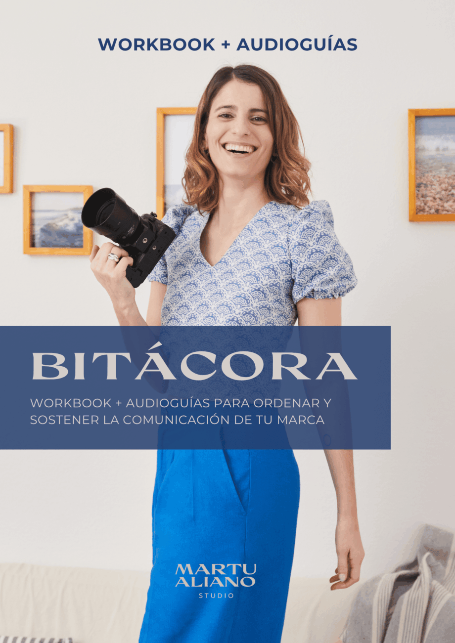 Bitácora, workbook y audioguías de comunicación de marca de Martu Aliano Studio